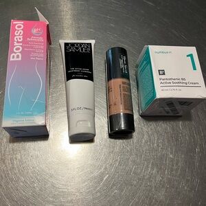 Borasol ph,Jordan Samuel Cleanser, Mom’s secret foundation, Numbuzin Cream